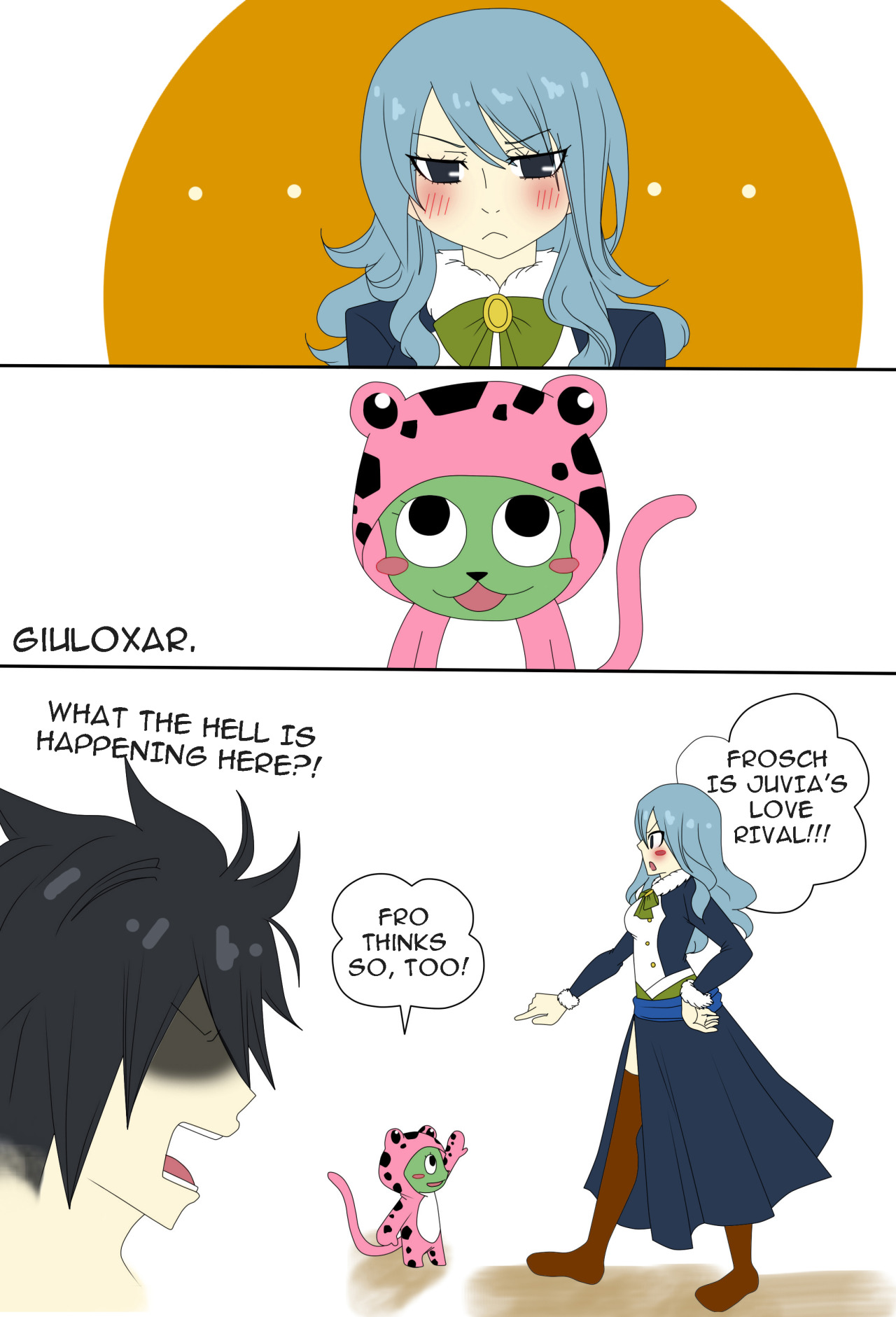 Gruvia Fluff Fest - Day 3: Frosch Chapter 1: Gruvia Fluff Fest - Day 3: Frosch | Comicdub